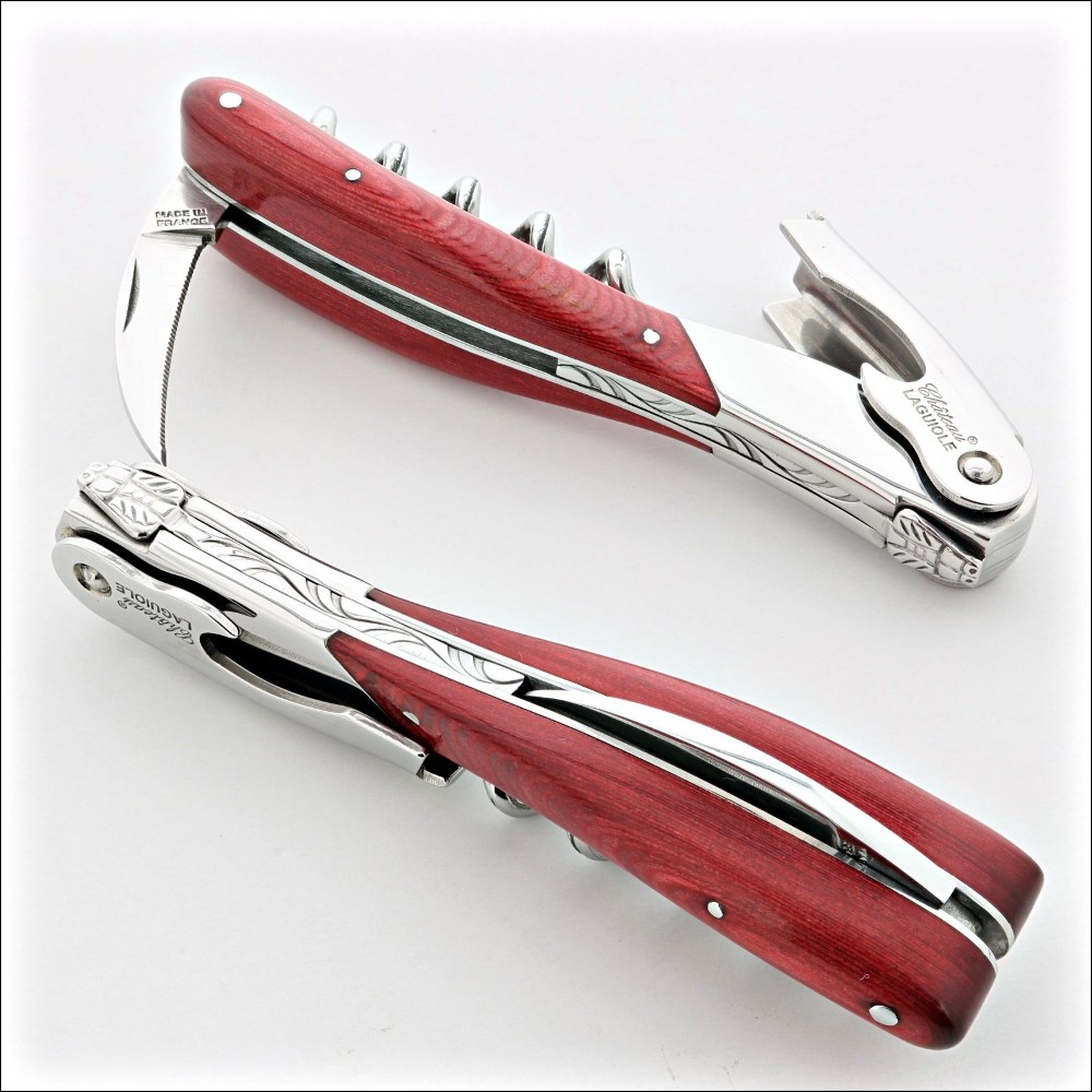 CHATEAU LAGUIOLE | MELCHIOR | DE LUXE CORKSCREW OPENER RED STAMINA