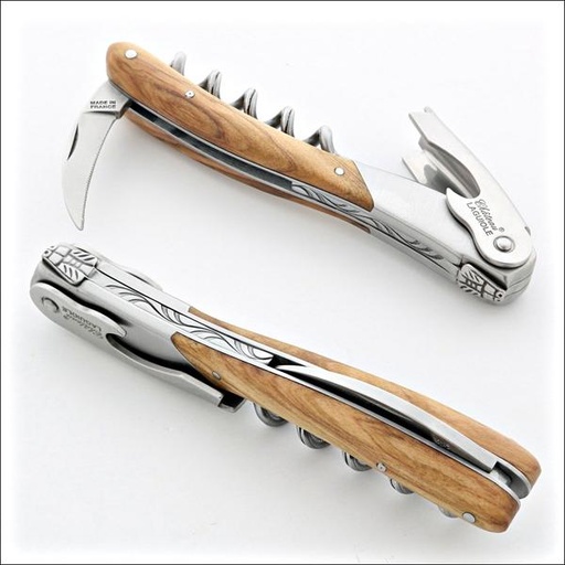 [CLGCM008] CHATEAU LAGUIOLE | MELCHIOR | DE LUXE CORKSCREW OPENER OLIVE WOOD